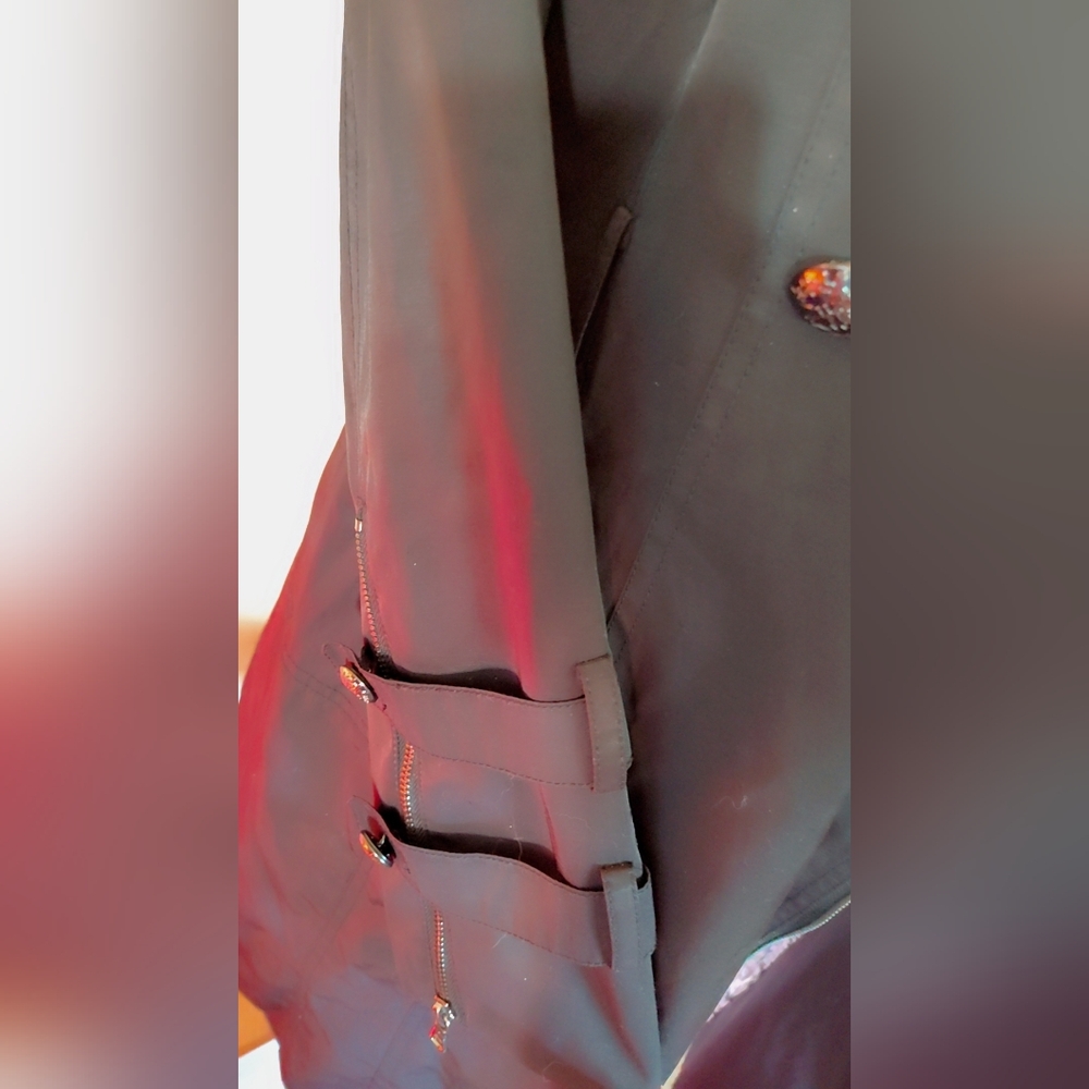 🖤Guess Black Trench Coat – Size M –  Good Condition 🖤 - Picture 8 of 10